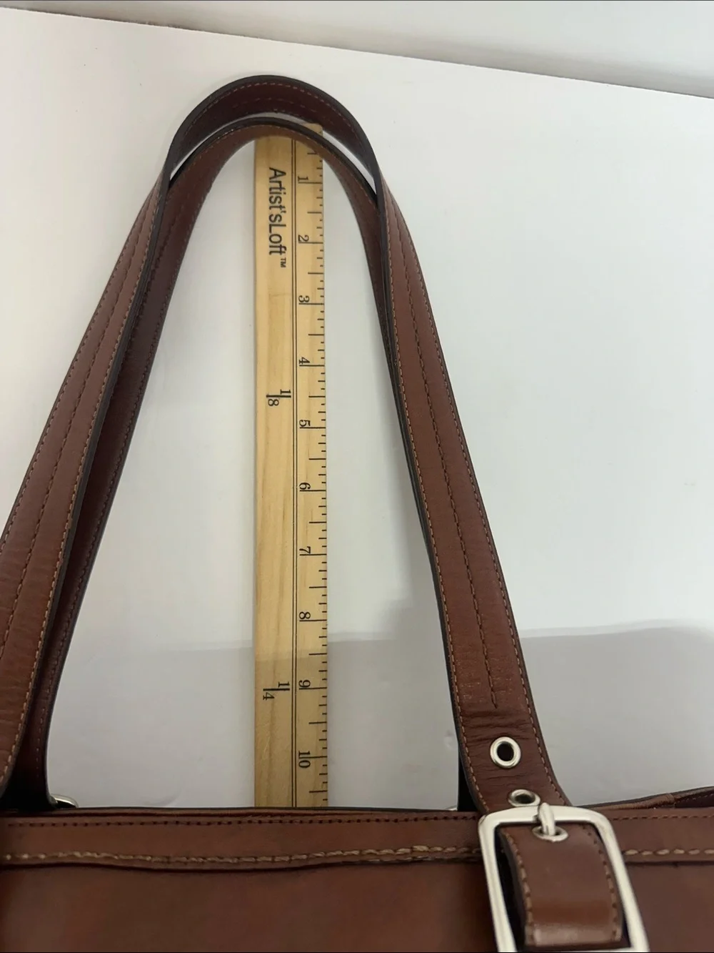 Coach F12609 Hampton Leather Tote Shoulder Bag Camel Brown Large VTG Bag